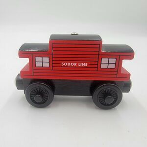 Thomas And Friends Wooden Magnetic Sodor Line Caboose Pretend Thomas Trains
